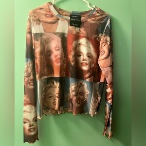 Nwt Marilyn Monroe printed mesh top
